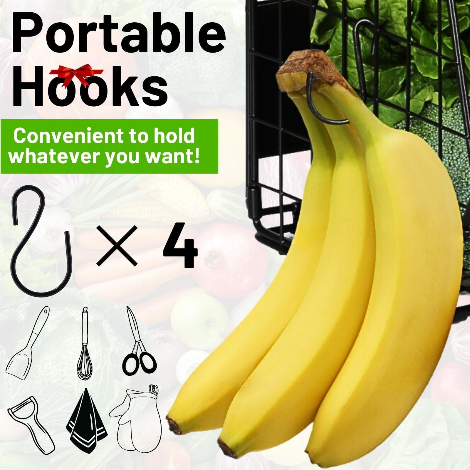 Ofiray-home magnetic shelf on cabinet for pantry items and spices