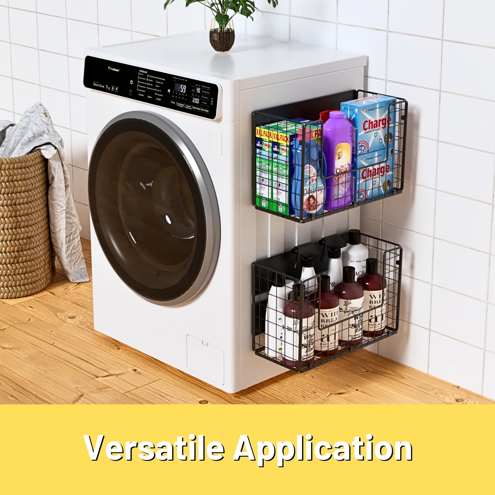 Ofiray-home magnetic shelf serves as a pantry organizer for snacks and coffee pods.