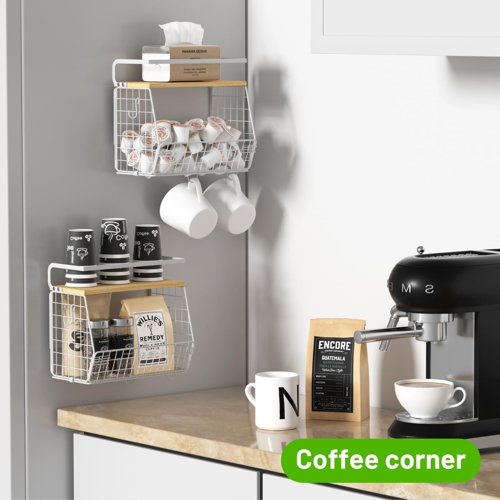 Ofiray-home pantry organizer magnetic rack boosts countertop organization and accessibility