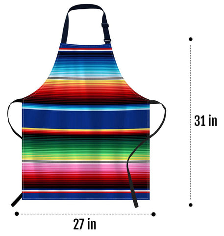 oFloral 31x27 inch apron size with 9.5 inch neckline fits most body types.