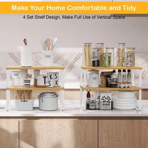 OGEMXU durable counter shelf supports heavy items without warping or rust.