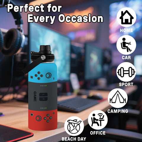 ogicduwi Gamer Water Bottle 32oz gift-ready packaging perfect present for gamers