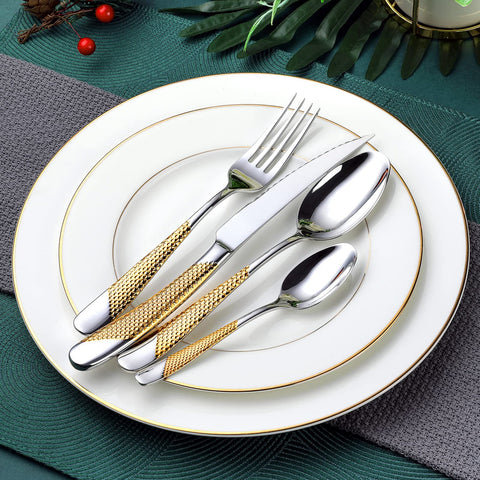 OGORI flatware with mirror-polish finish enhances table presentation.