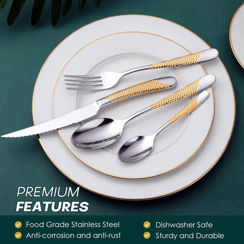 OGORI hammered flatware tea spoons perfect for coffee breaks and desserts.