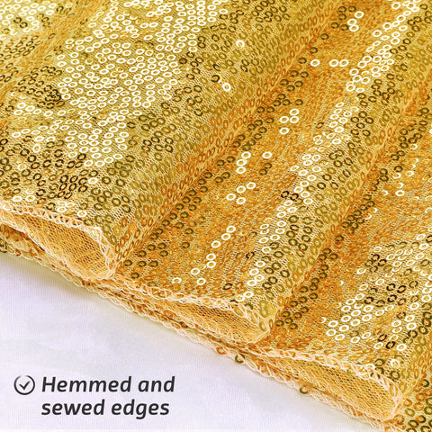 OGORI 12x108 in sequin runner on rectangle table, ideal for large gatherings