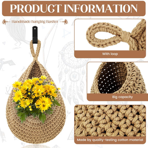 OGOTEZ handwoven onion storage teardrop basket keeps produce organized.