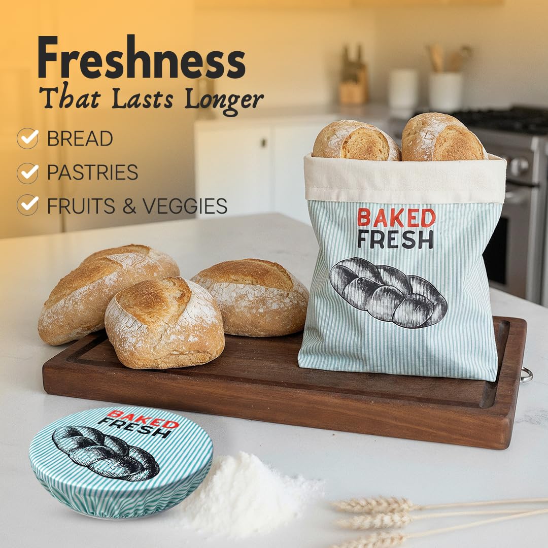 OH LA PEAR medium bowl cover protects dough during proofing