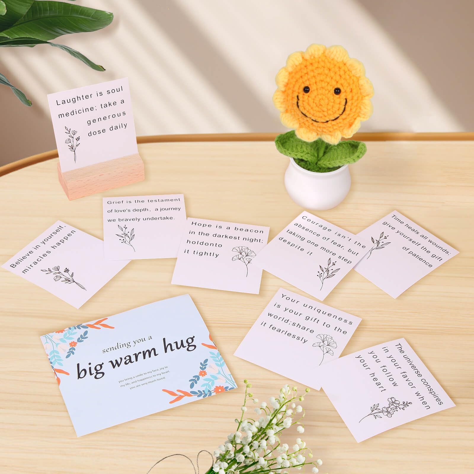 OHATOS Get Well Basket sunflower plushie brightening space with cheerful design
