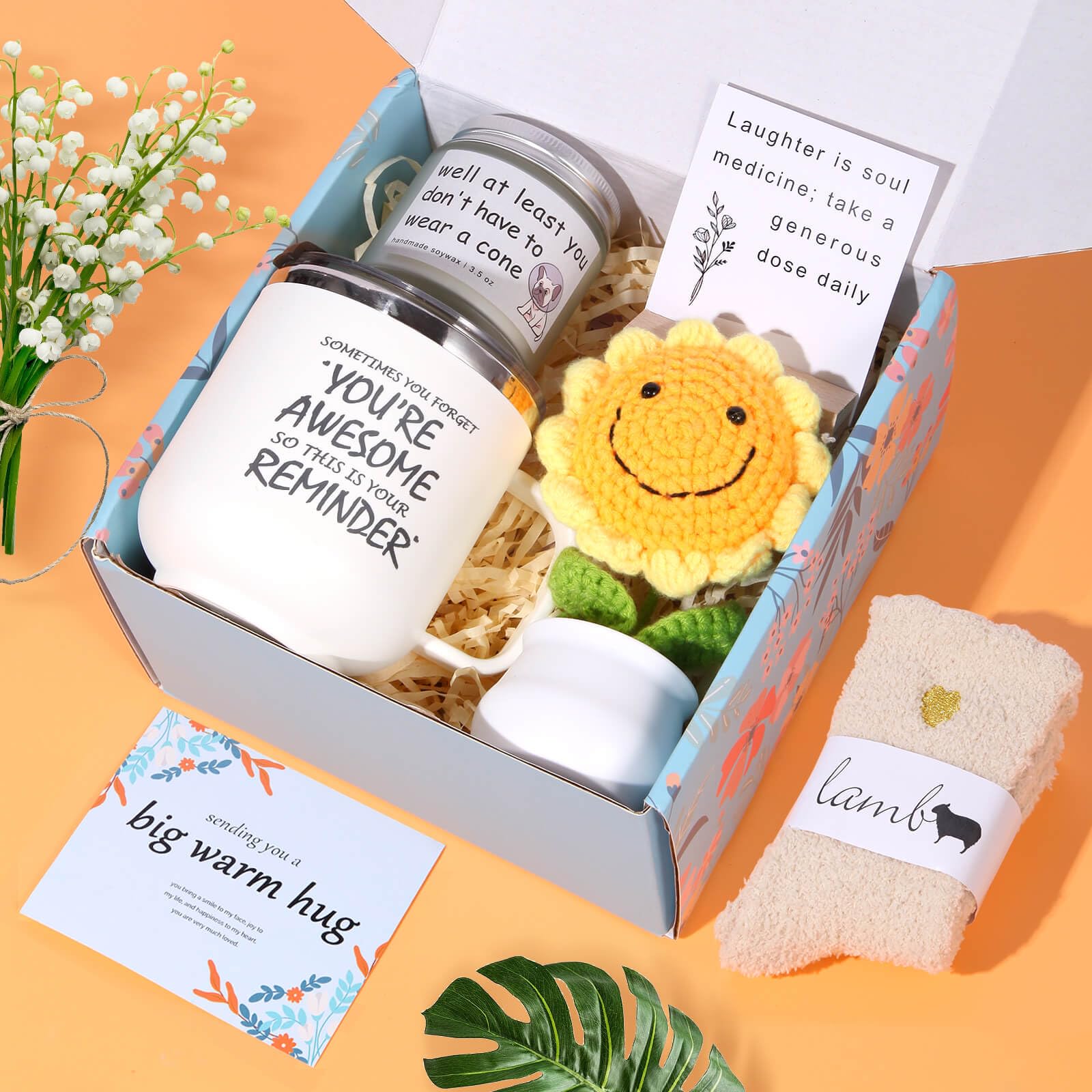 OHATOS Get Well Basket tumbler with inspirational quote for daily hydration and self-care