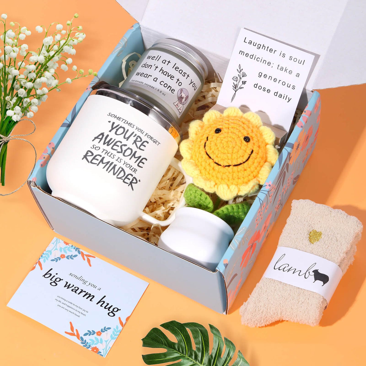OHATOS Get Well Basket tumbler with inspirational quote for daily hydration and self-care