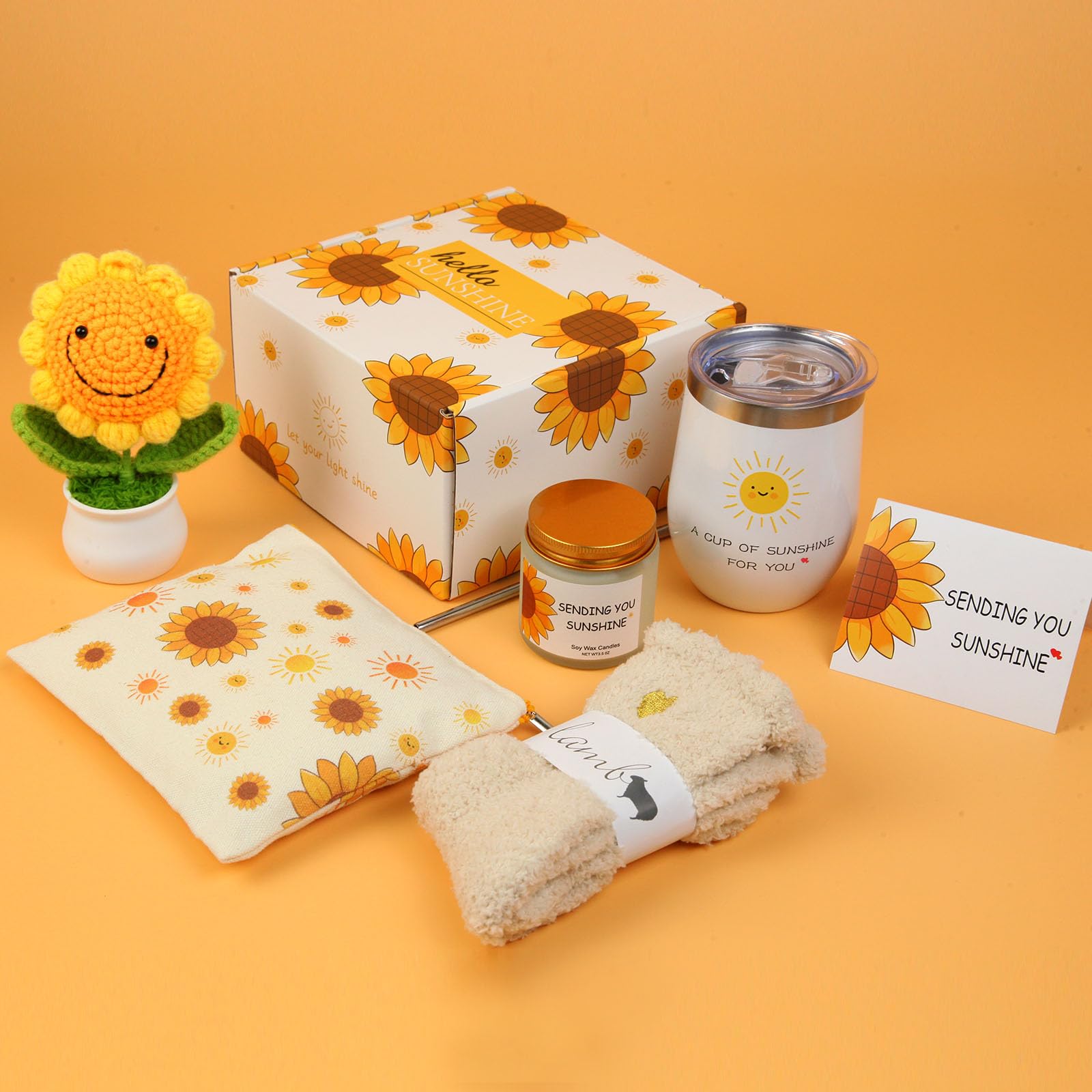 OHATOS Sunflower Makeup Bag stores essentials with sunny style.