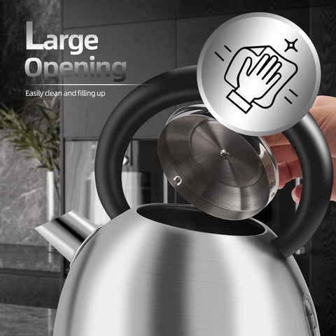 Ohigitecki kettle with drip-free pour to prevent spills.