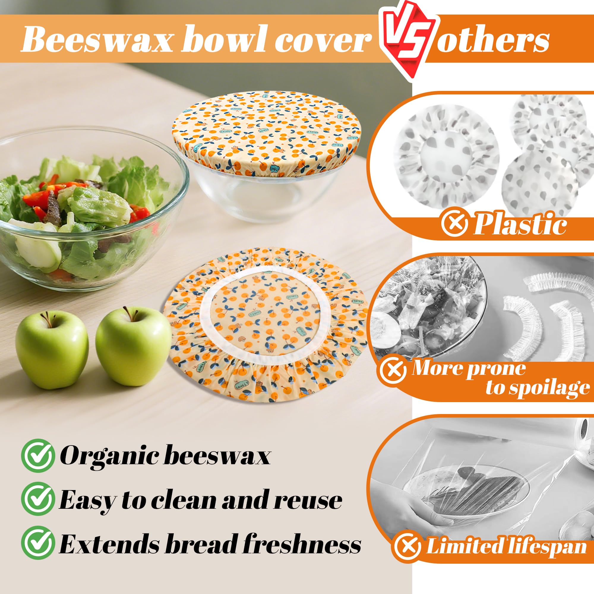 OHIYO beeswax cotton cover close-up showing natural ingredients and pliable texture for easy fitting.