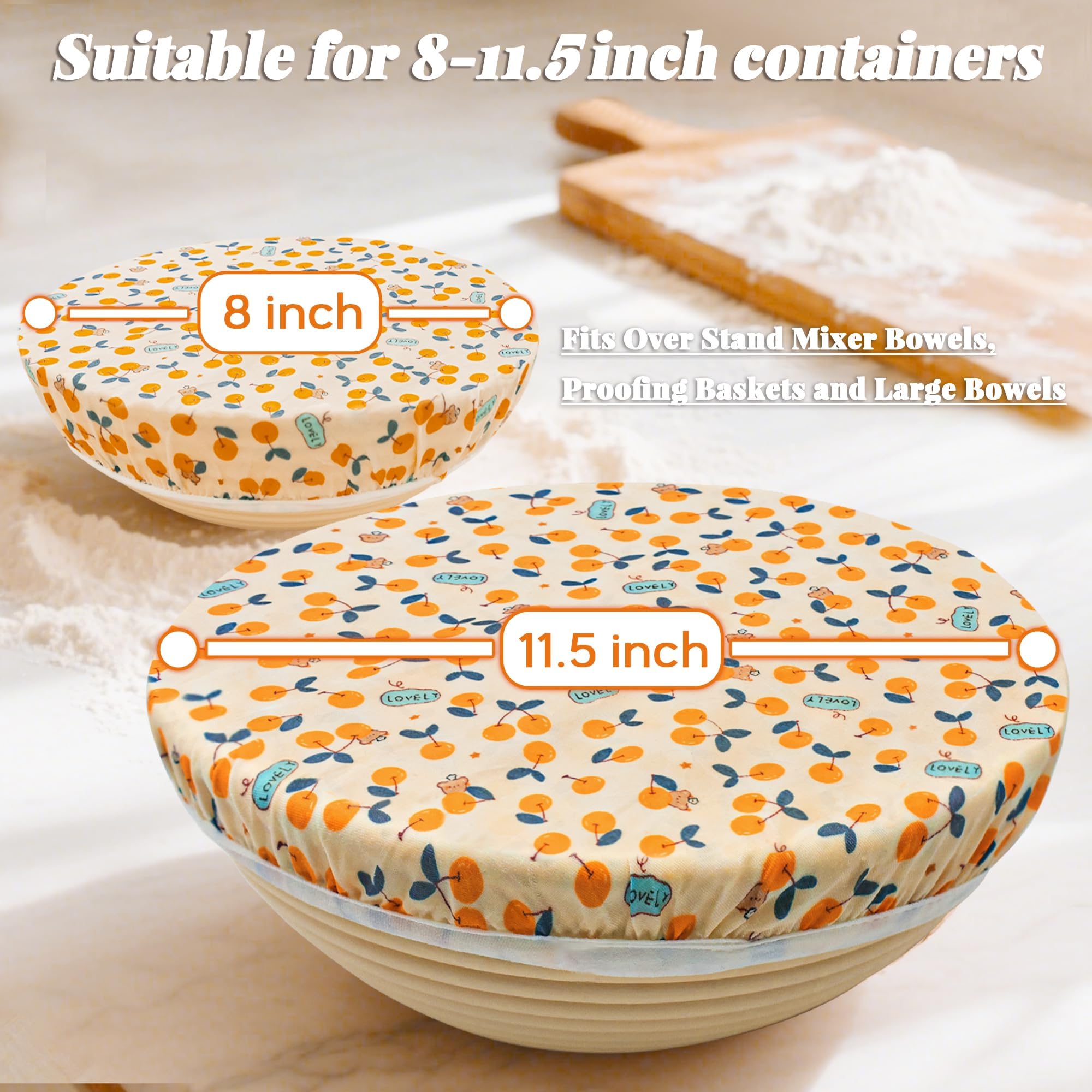 OHIYO sourdough bread-proofing bowl cover at 12 inches keeps dough moist and ferment evenly.