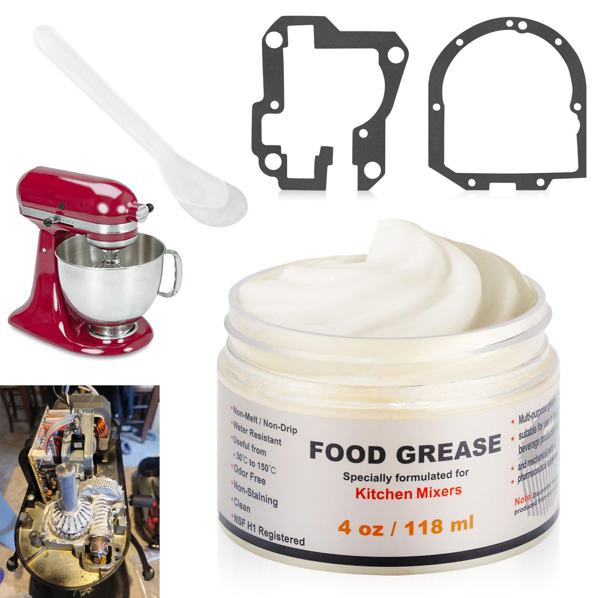 Ohoho 4 oz grease bottle for KitchenAid stand mixer lubrication.