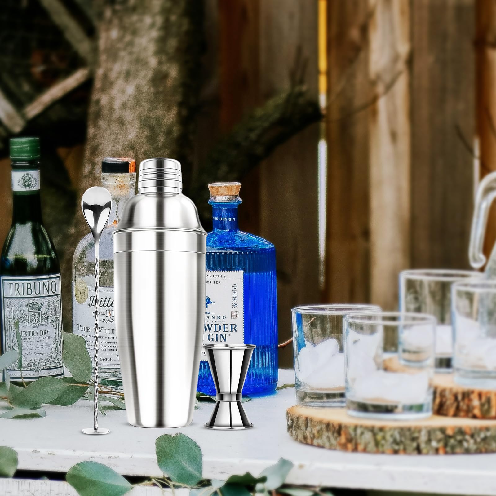 Ohtomber bar spoon with spiral tip for layered drinks
