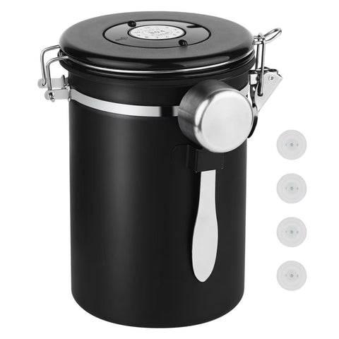 Ohtomber coffee canister lid seals freshness with airtight closure.