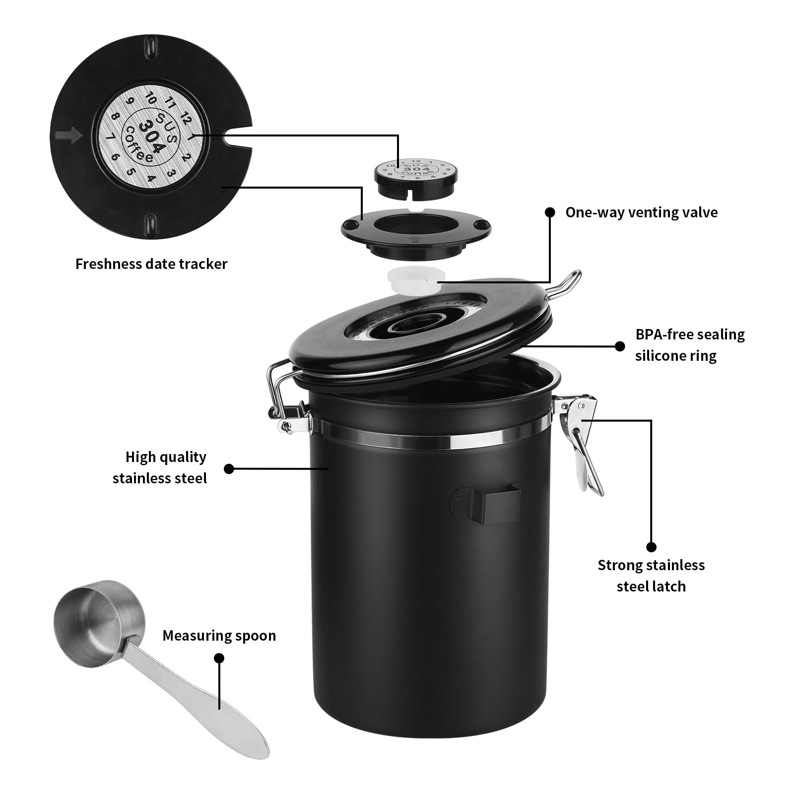 Ohtomber stainless steel body resists rust and preserves flavor.