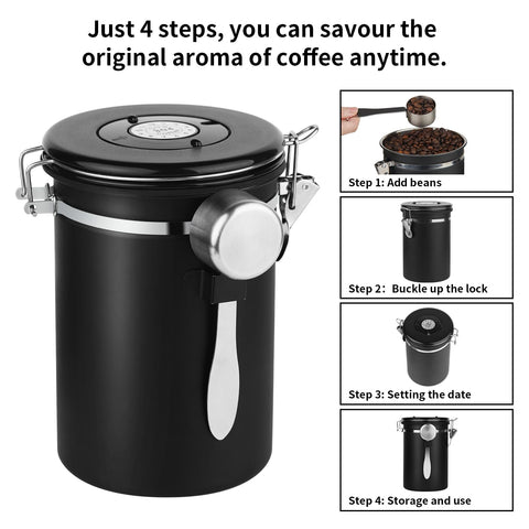 Ohtomber storage for tea or sugar stays moisture-free and accessible.