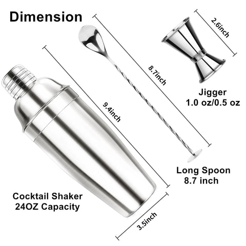 Ohtomber double-sided jigger 1oz/0.5oz for precise measurement