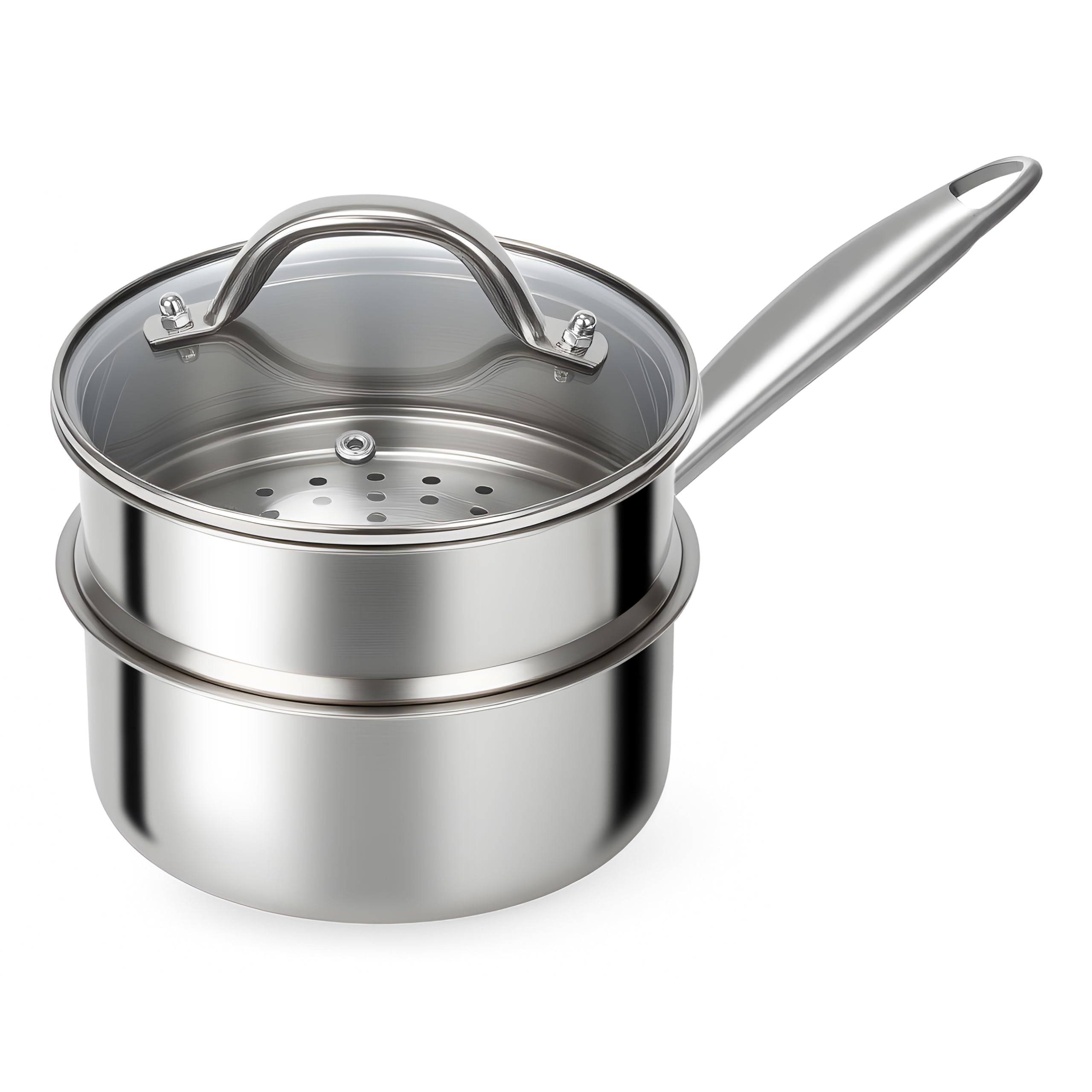 Ohtomber tri-ply sauce pan with lid for even heating during small meals