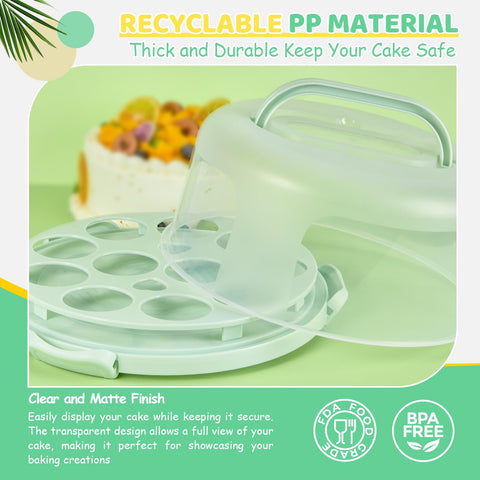 Ohuhu cake carrier BPA-free material for safe transport