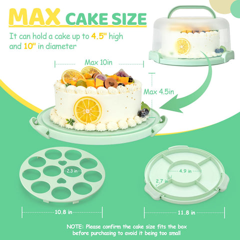 Ohuhu cake carrier folding handles tucked away after use