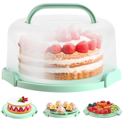 Ohuhu cake carrier with lid and handles for easy transport