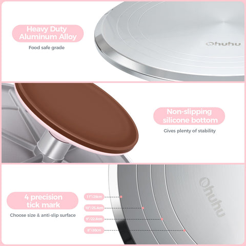 Ohuhu 10-inch cake server aids clean slicing and serving