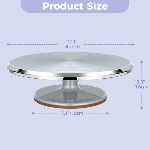 Ohuhu cake stand precision tick marks help plan the perfect cake size.