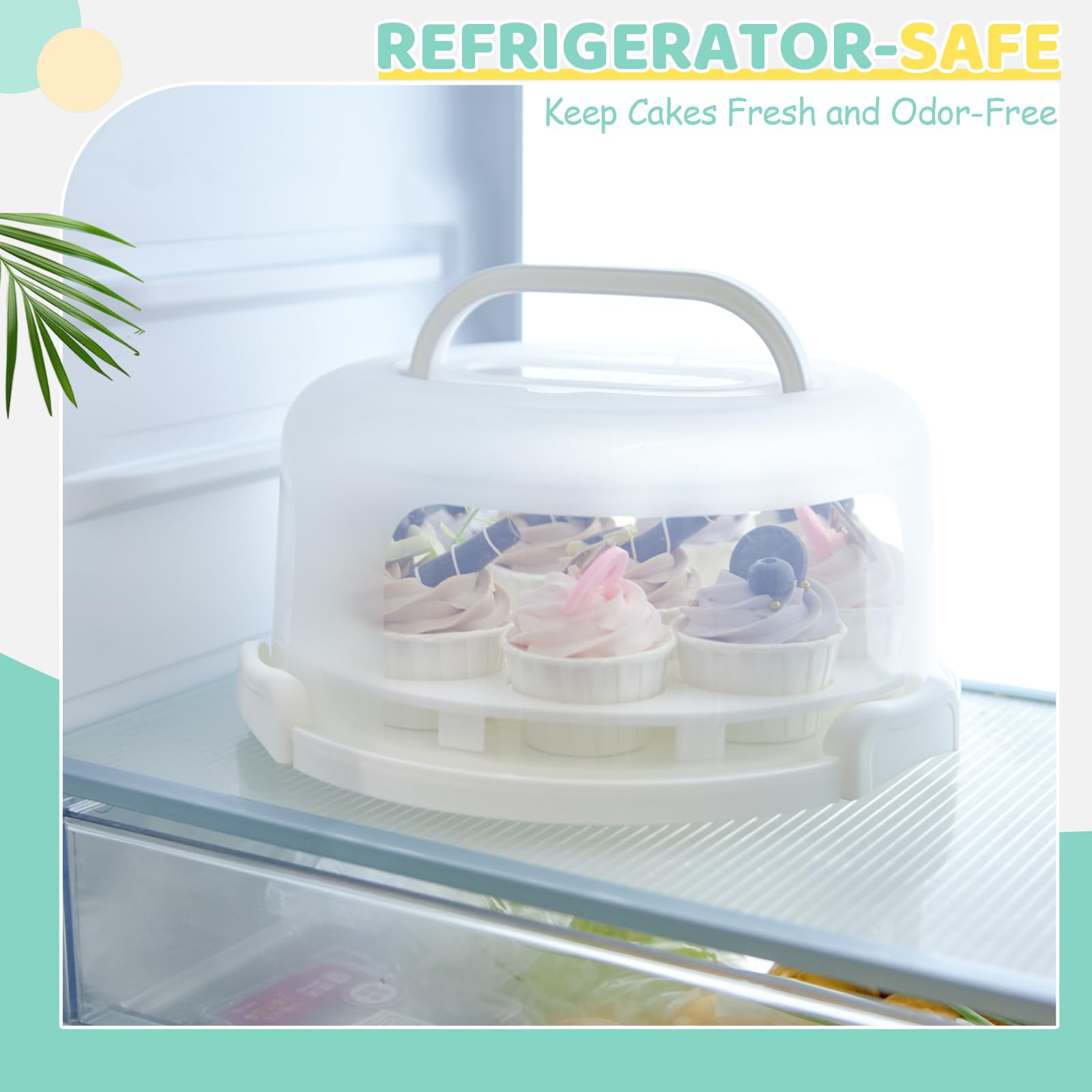 Ohuhu cake transport fits a 10-inch cake on a stable base