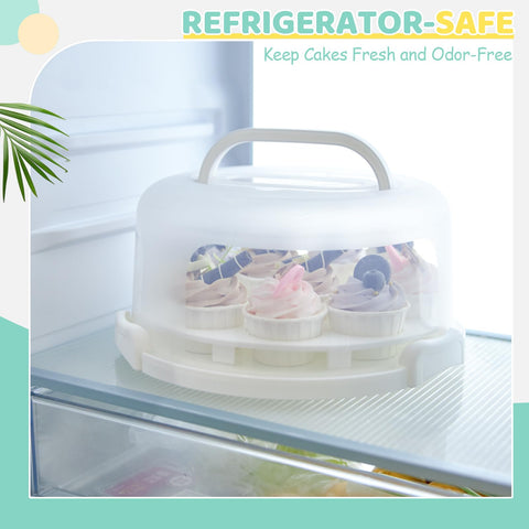 Ohuhu cake transport fits a 10-inch cake on a stable base