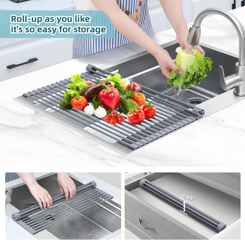 Ohuhu space-saving over-sink design frees counter space.