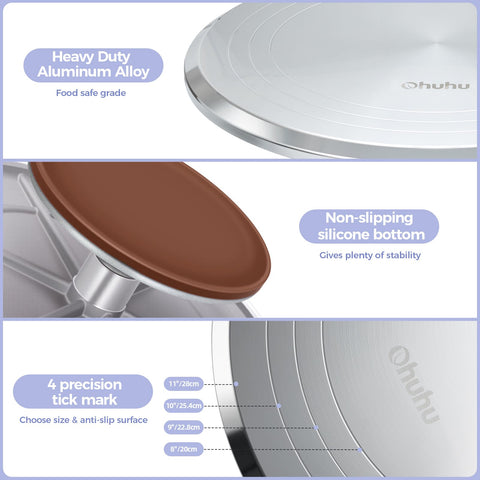 Ohuhu decorating combs provide textured patterns for cake edges