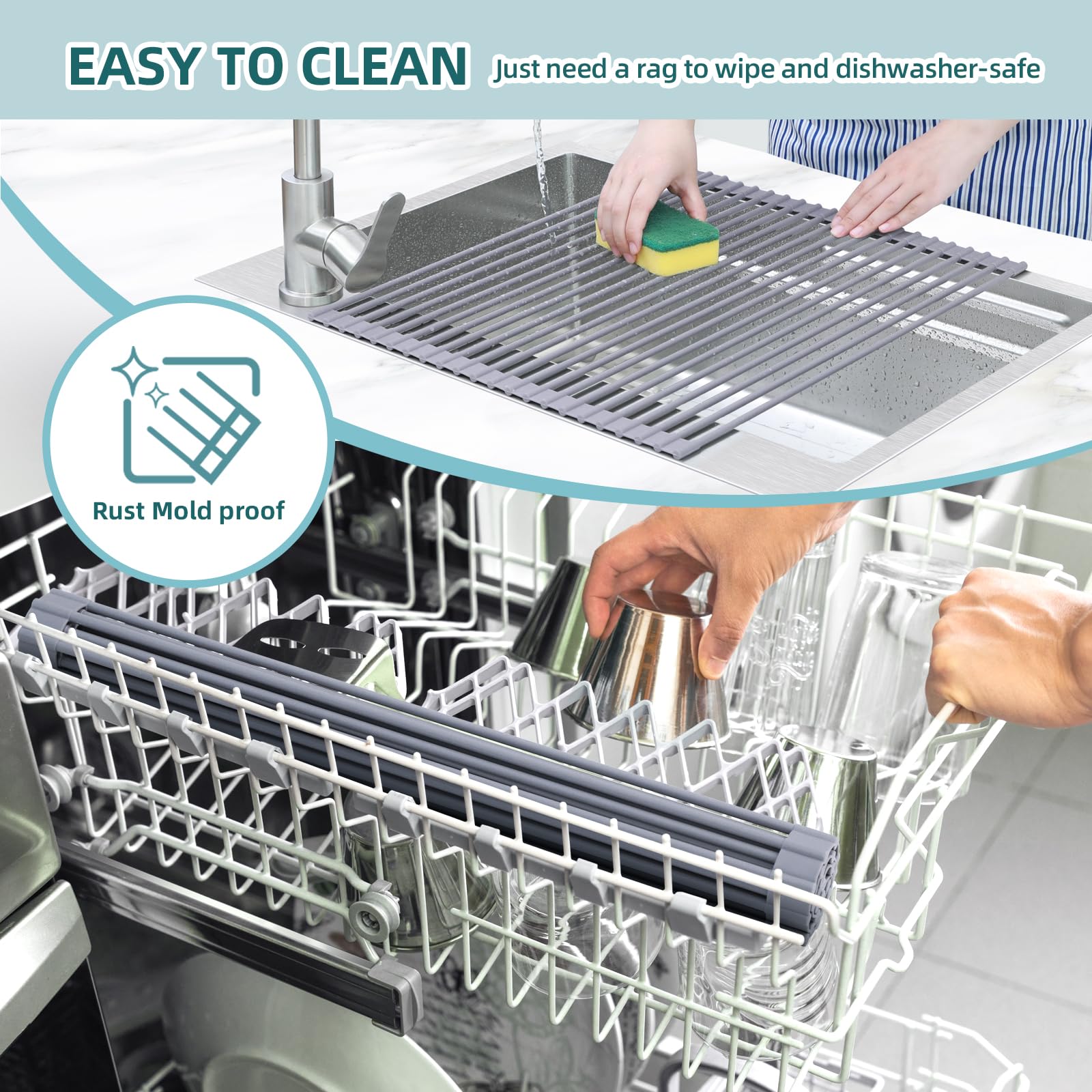 Ohuhu rack is dishwasher safe for easy cleaning.