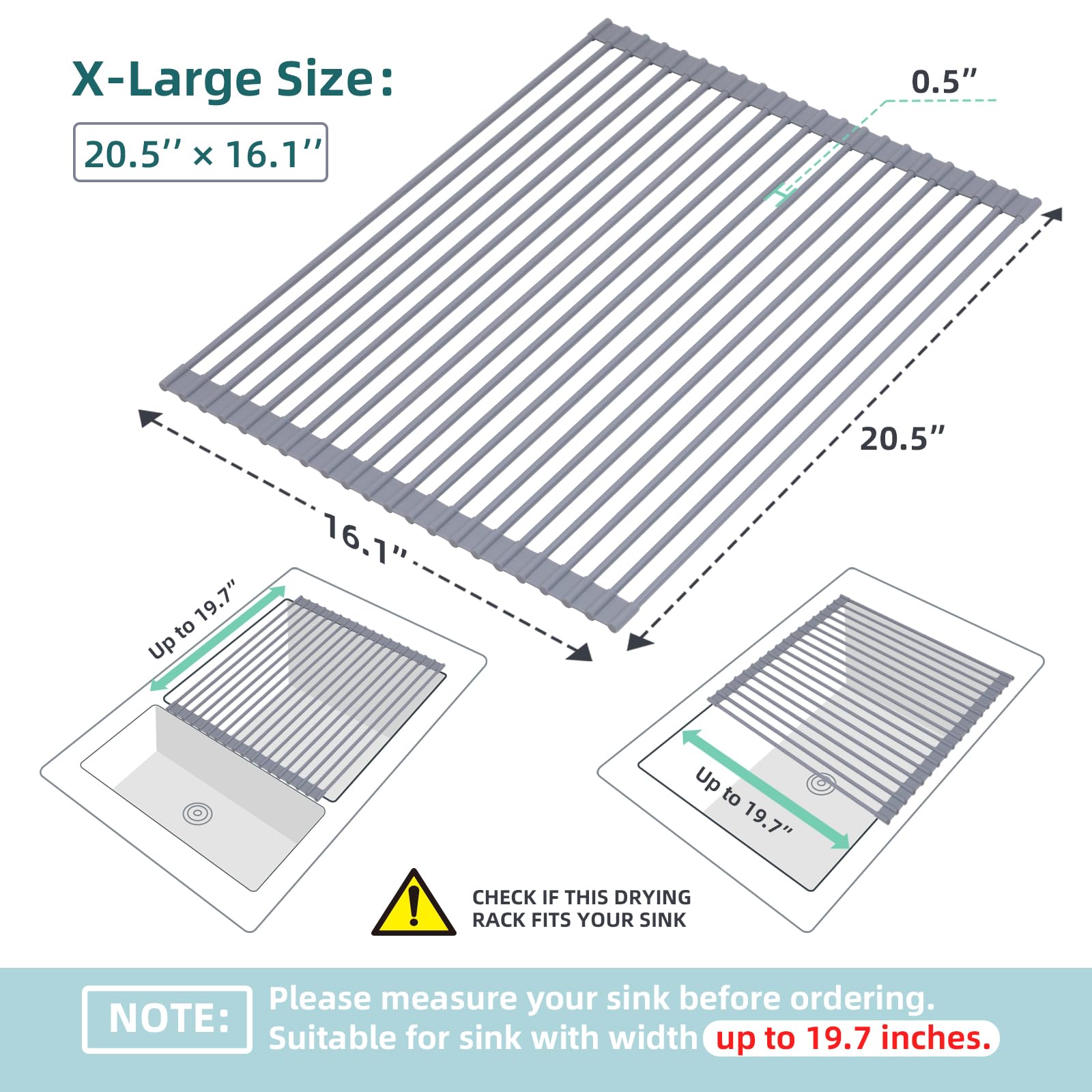 Ohuhu multi-use mat doubles as a trivet or produce drying surface.