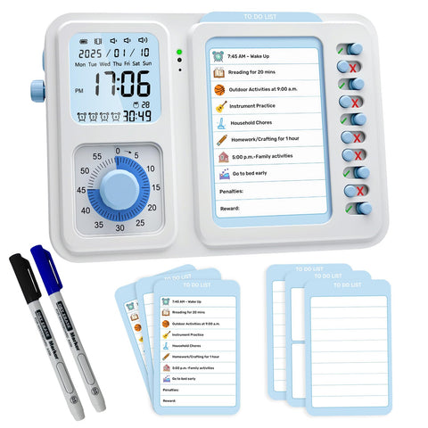 OIJ Visual Timer with planning board helps kids stay organized during activities.