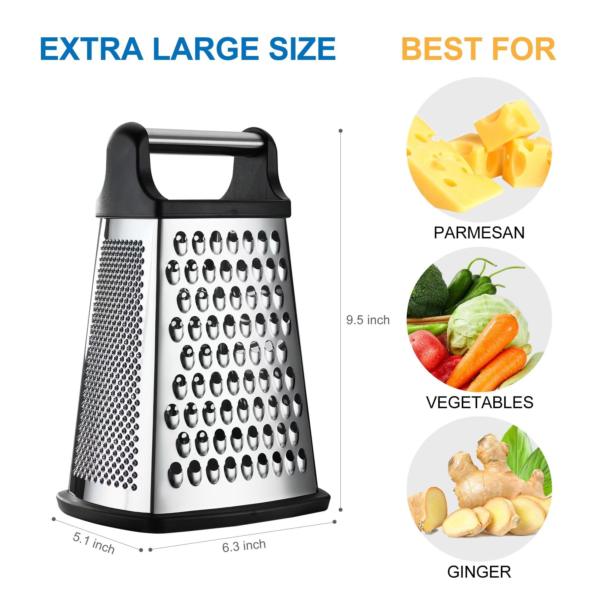 OIM Omiiomio grater handles vegetables for fast, even shredding.