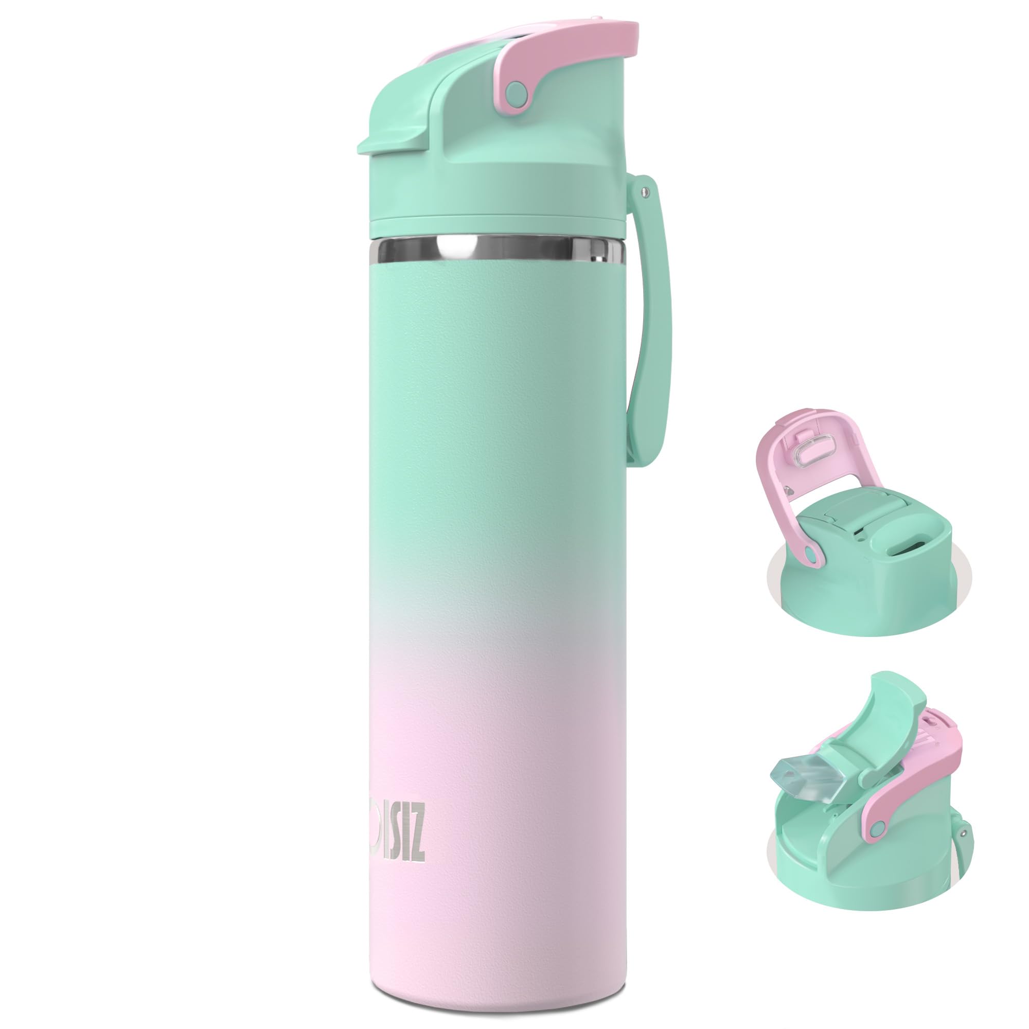 OISIZ insulated bottle with 2-in-1 lid for versatile on-the-go drinking