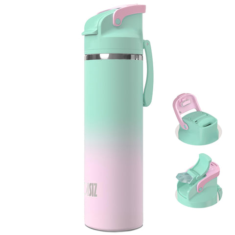 OISIZ insulated bottle with 2-in-1 lid for versatile on-the-go drinking