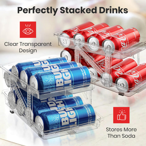 Oizeir expandable can dispenser stackable setup saves shelf space