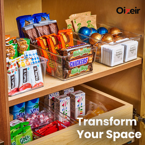 Oizeir easy-to-clean, hand-wash-only bins promote long-lasting organization.