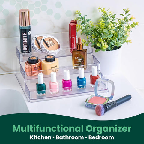 Oizeir Spill-Proof Spice Rack, smooth edges simplify cleaning and maintenance.