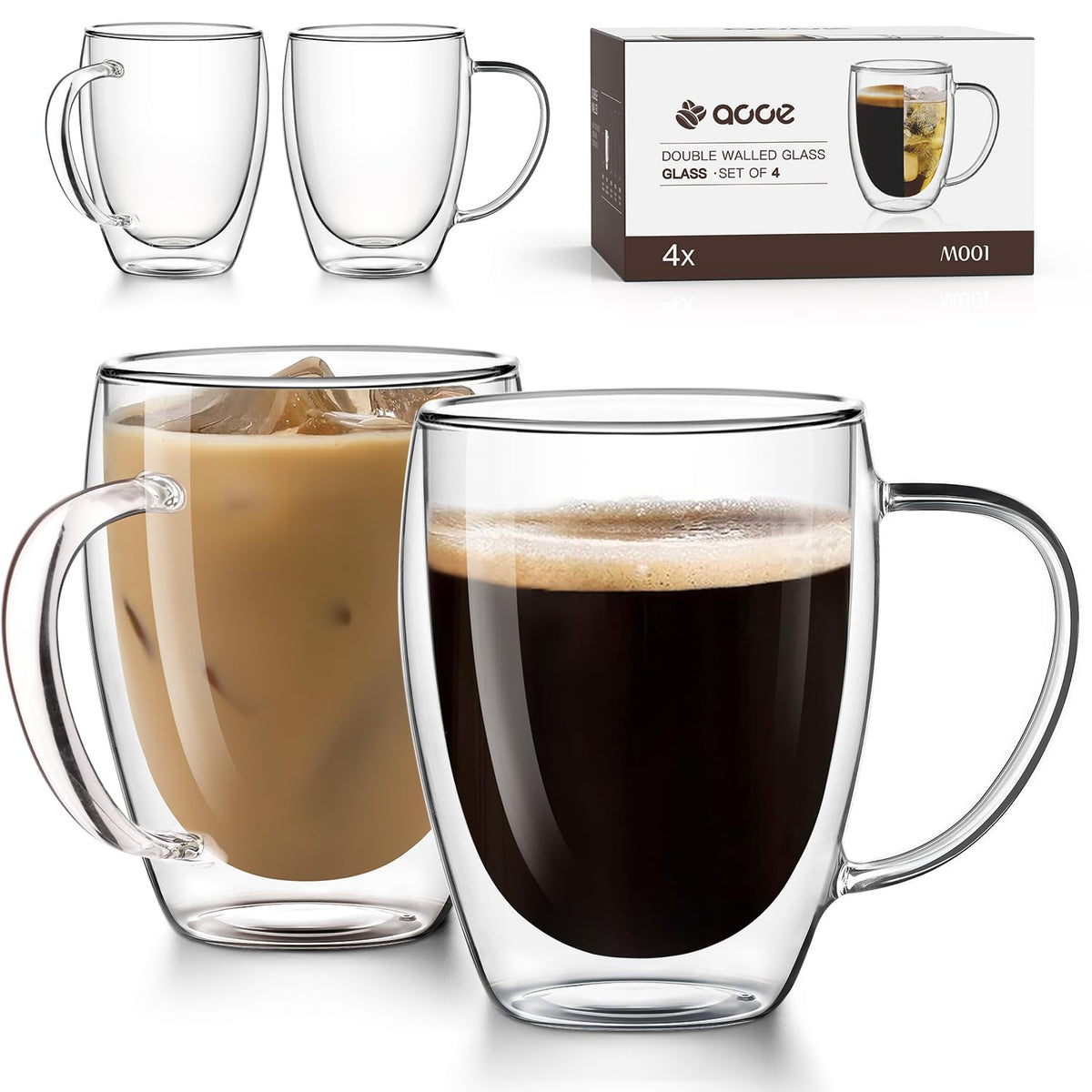 OJA double-wall mug set of four for shared coffee moments.