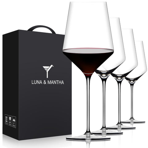 OJA red wine glasses set of four, front view, elegant daily use for red or white wine