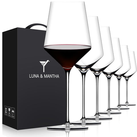 OJA red wine glasses set of 6 for everyday dining and entertaining guests.