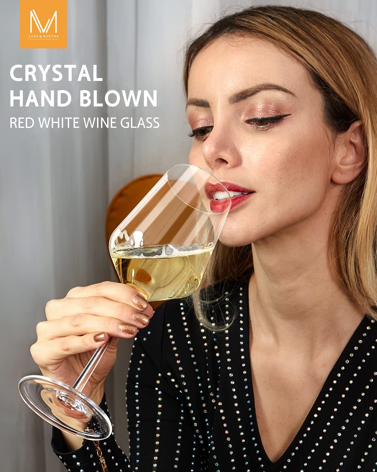 OJA ultra-thin rim glass, tulip bowl shape for aroma-focused wine tasting