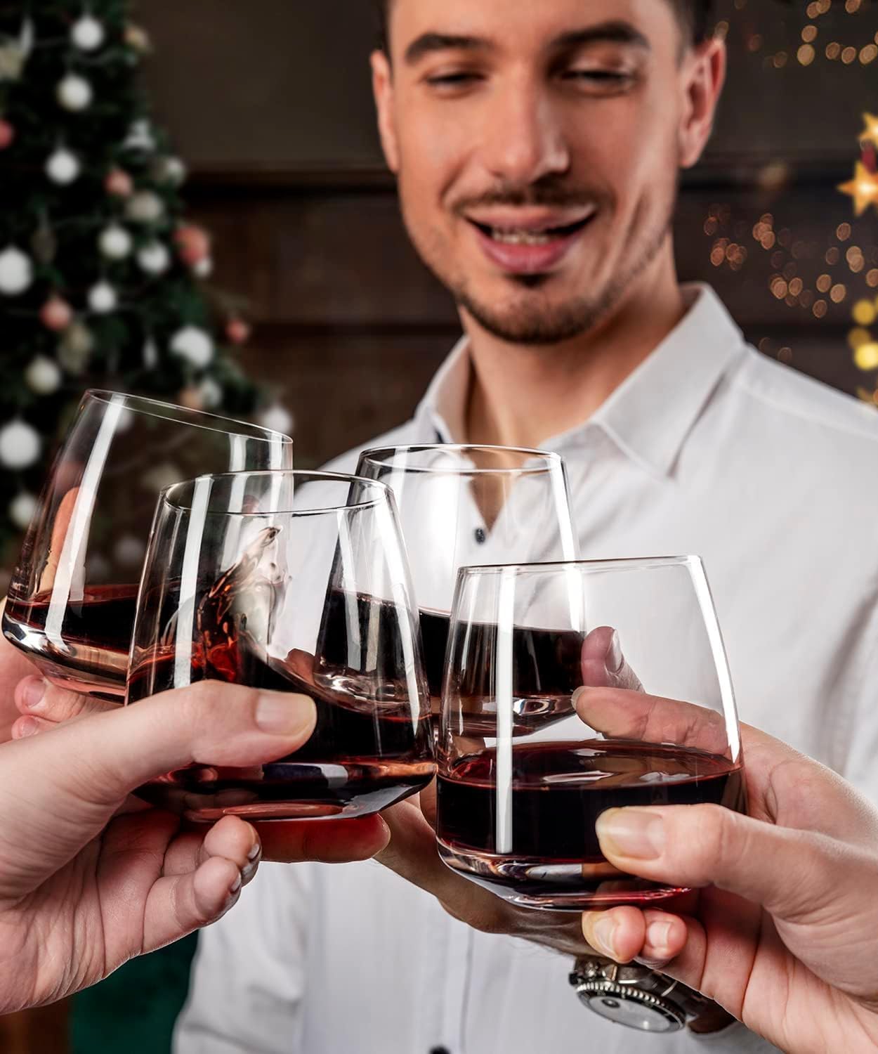 OJA stemless wine glasses wide-base demonstrates balance for confident pours
