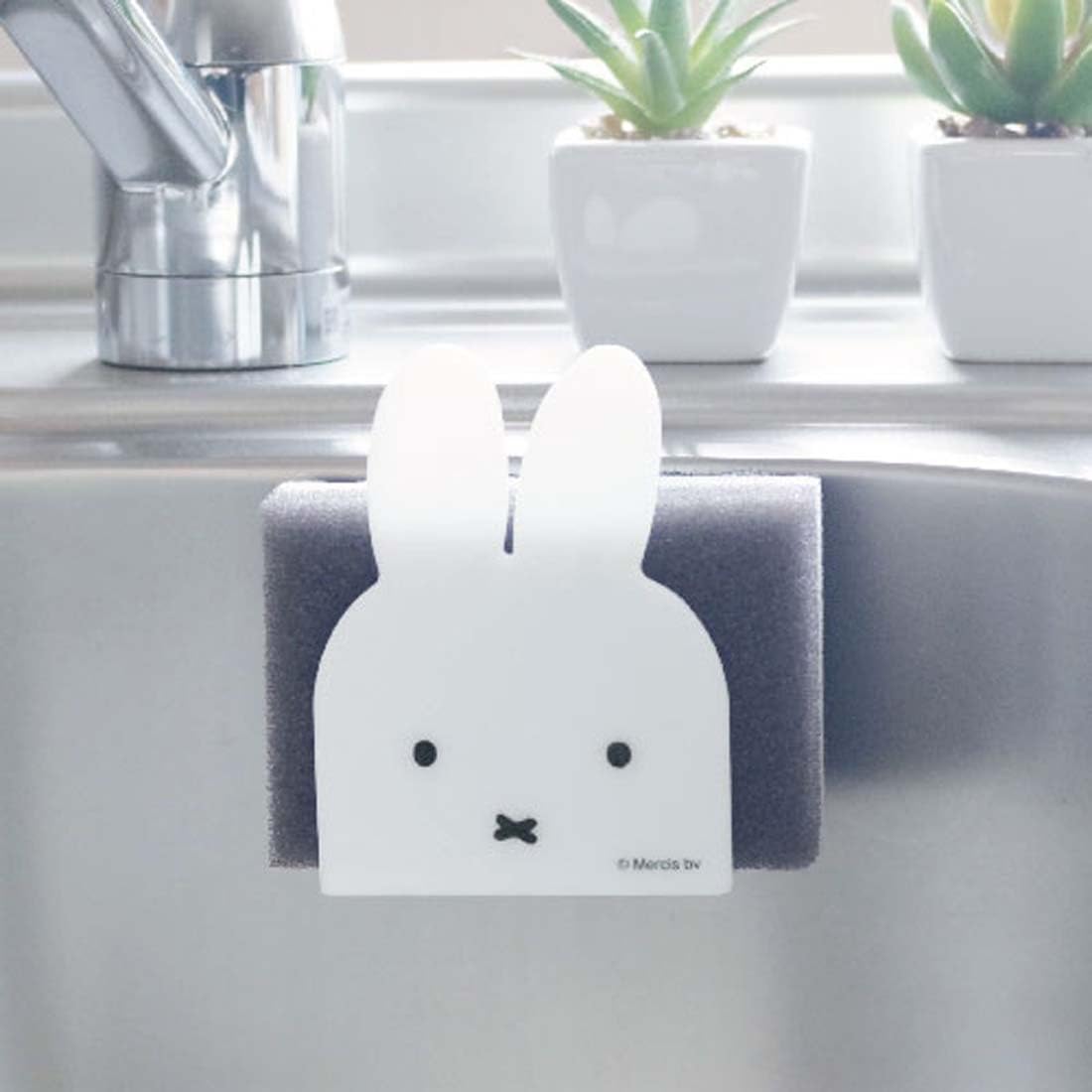 Okato Miffy sponge holder close-up highlighting the playful kitchen accessory.