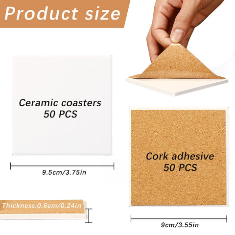 OKBA cork-backed coaster surface resists slips on tabletops.